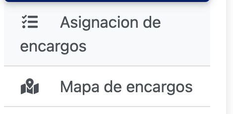 Menú asignación encargos