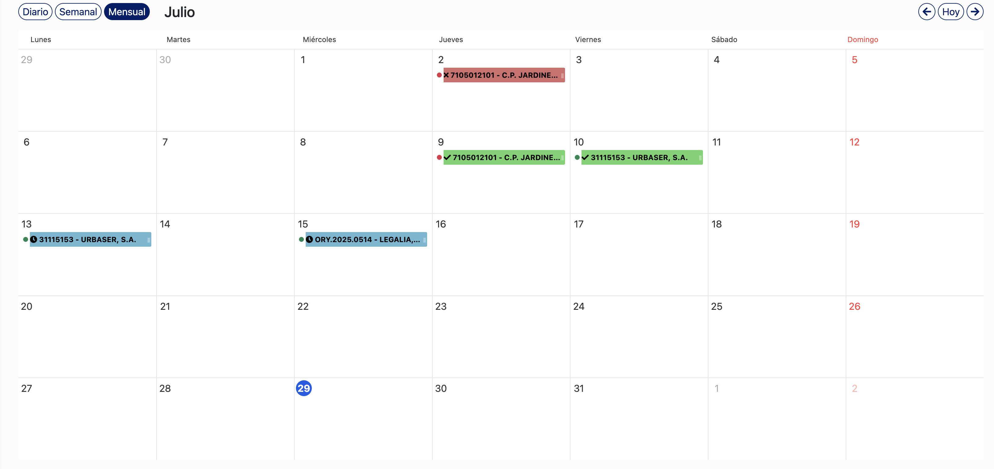 Calendario