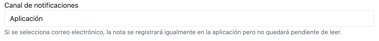 Canal de notificaciones