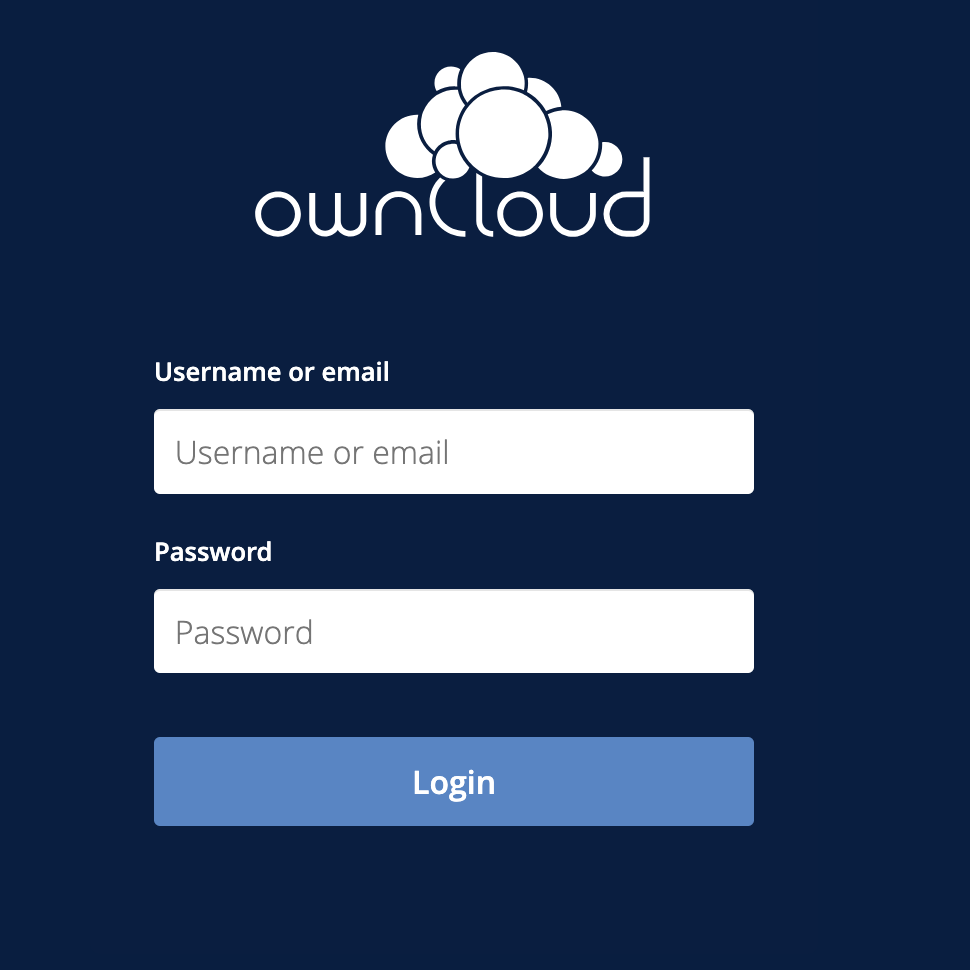 Owncloud login